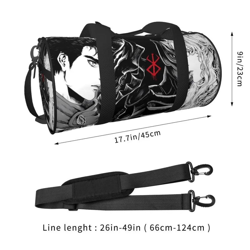 Japan Anime Bereserk Gym Bag Fashion Unisex Street Waterproof Sports Bags Large Capacity Travel Handbag Novelty Fitness Bag