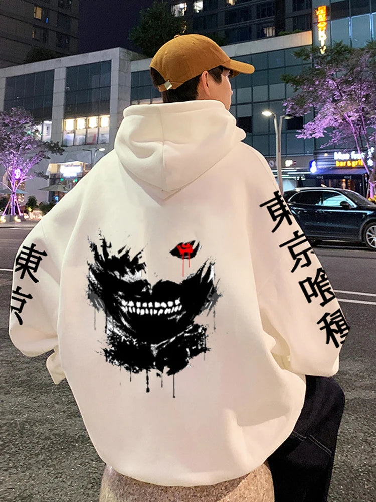 Tokyo Ghoul Kaneki Anime Hoodie Fashion Warm Sweatshirt Unisex