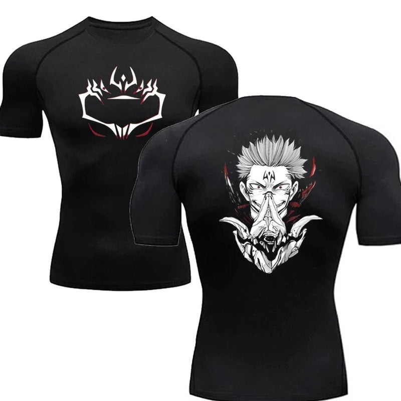 Sukuna Men's Compression Shirt Workout Jujutsu Kaisen Anime Men's Compression Shirt Workout