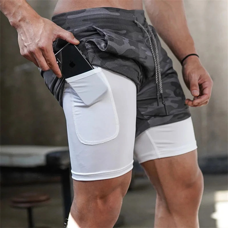 Sukuna Ryomen Jujutsu Kaisen Anime Running Shorts Men Fitness Gym Training 2 in 1 Sports Quick Dry Workout