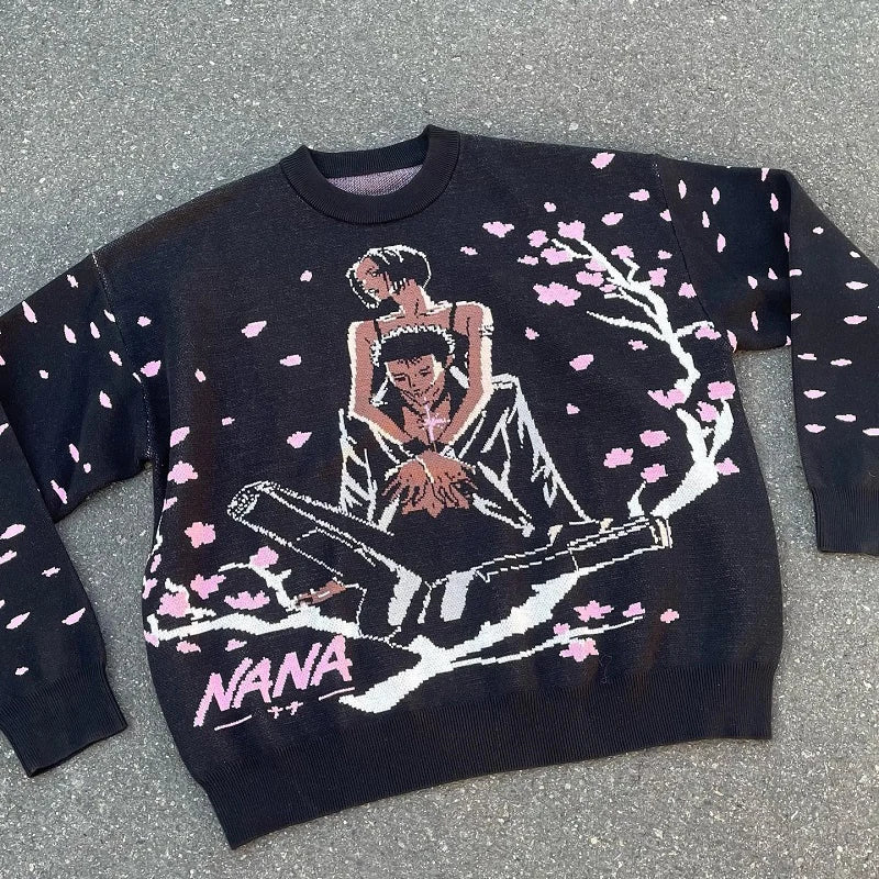 Nana Anime Streetwear Sweater Pullover Unisex Oversized