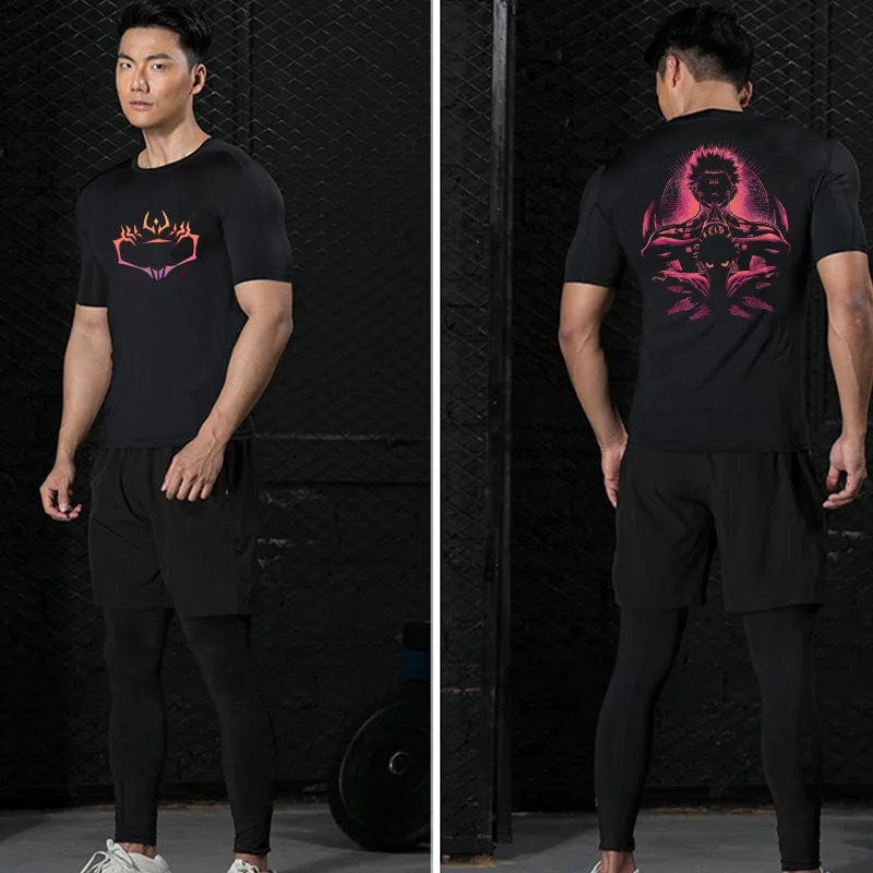 Sukuna Men's Compression Shirt Workout Jujutsu Kaisen Anime Men's Compression Shirt Workout